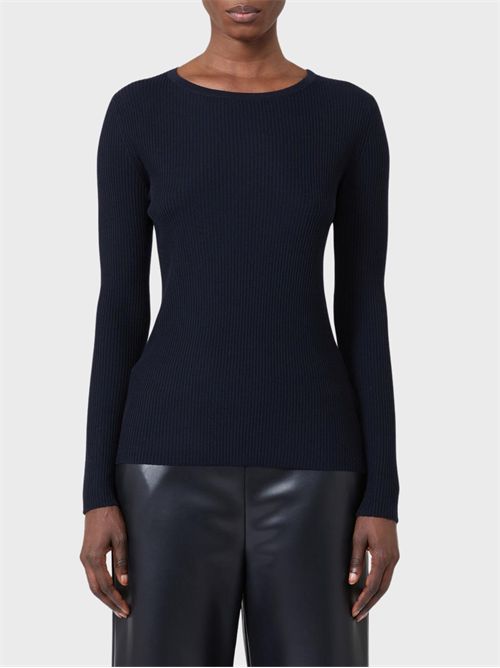 Fitted Ribbed Virgin Wool Sweater with Jewel Buttons S' MAX MARA | 2629366011600006